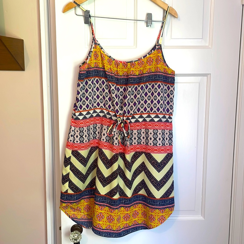 Sanctuary printed cinch waist dress | like new!